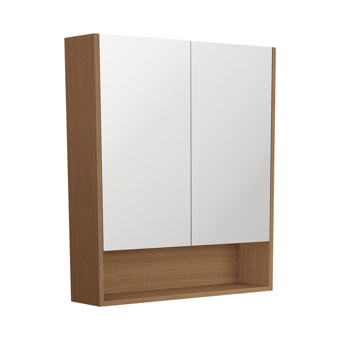 Fienza Mirror Cabinet with Display Shelf 750mm (Walnut)