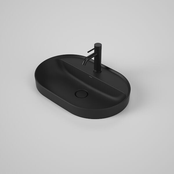 Liano II 600mm Pill Inset Basin with Tap Landing (Matte Black)
