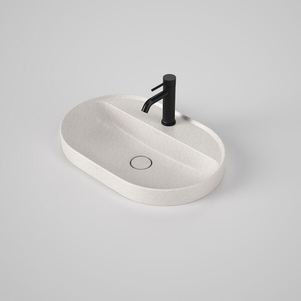 Liano II 600mm Pill Inset Basin with Tap Landing (Matte Speckled)