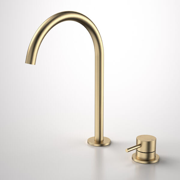 Liano II Hob Basin/Sink Mixer Set 200mm (Brushed Brass)