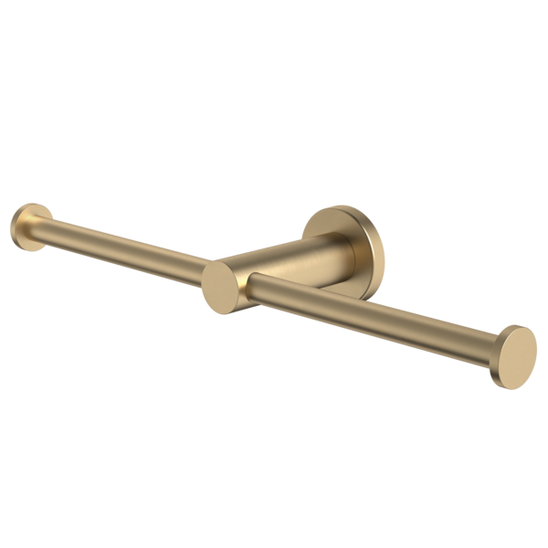 Liano II Double Toilet Roll Holder (Brushed Brass)