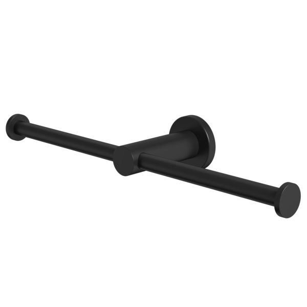Liano II Double Toilet Roll Holder (Matte Black)