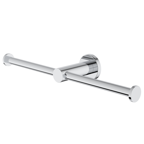 Liano II Double Toilet Roll Holder (Chrome)
