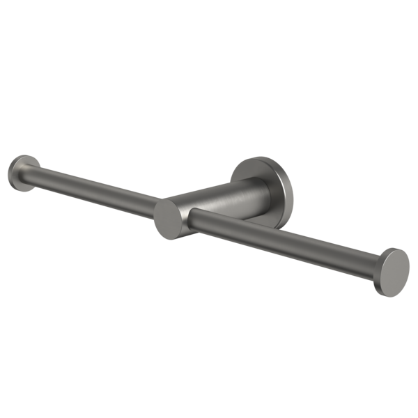 Liano II Double Toilet Roll Holder (Gun Metal)
