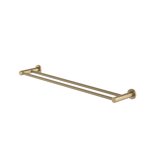 Liano II Double Towel Rail 640mm (Brushed Brass)