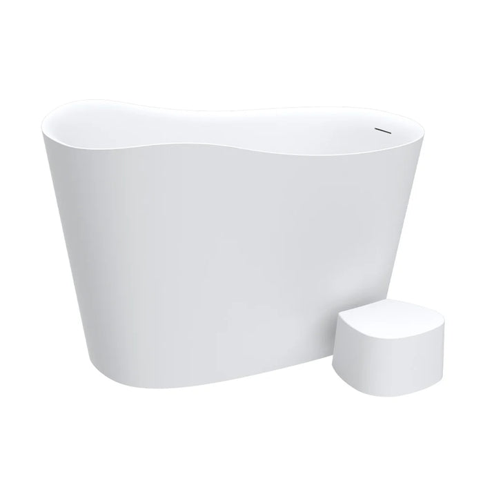 Parisi Soak 1300 Freestanding Bath with Overflow and Step (Multiple Finish Options)
