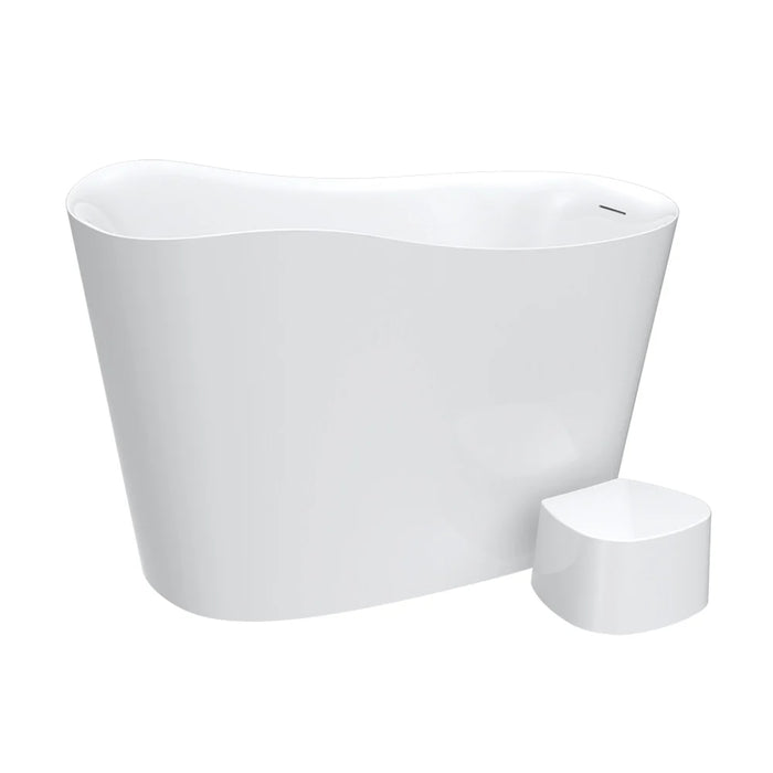 Parisi Soak 1300 Freestanding Bath with Overflow and Step (Multiple Finish Options)