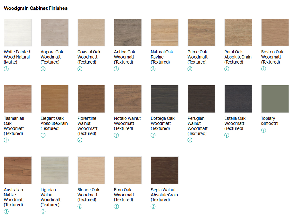 Cabinet Colours - Woodgrain