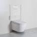 Evo Wall Hung Smart Toilet with outline of ViConnect Cistern