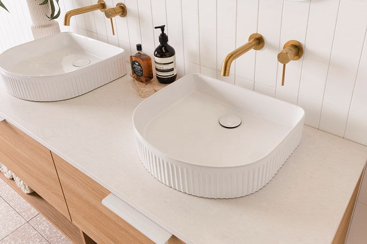 Arch Fluted Above Counter Basin GW 1