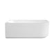 Attica Celine 1500 Matte White Bath with Overflow2