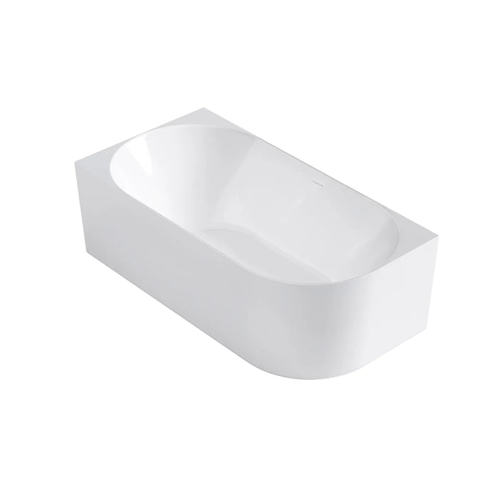 Attica Celine Left Corner 1700 Gloss White Bath with Overflow2