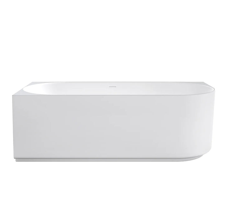 Attica Celine Left Corner 1700 Matte White Bath with Overflow