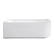 Attica Celine Left Corner 1700 Matte White Bath with Overflow