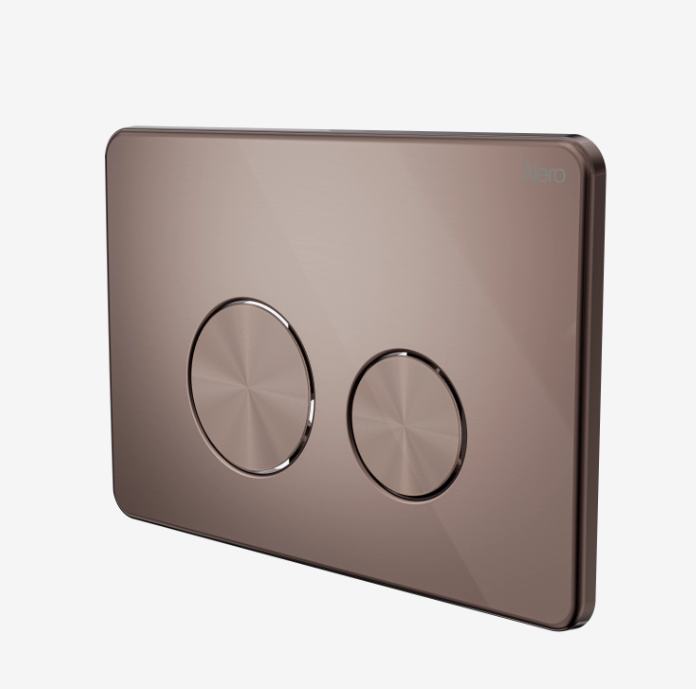 In Wall Toilet Push Plate (Brushed Bronze)