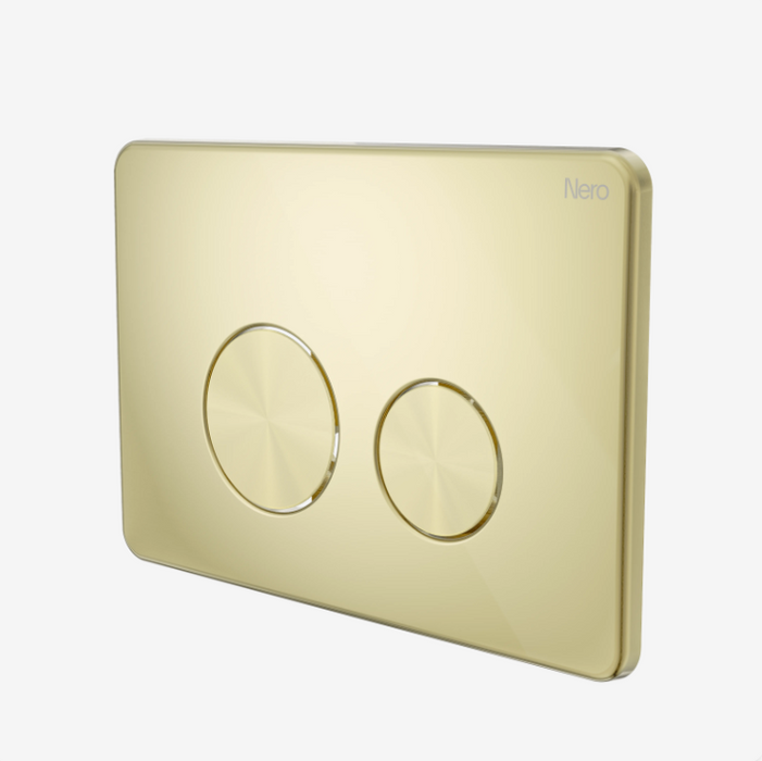 In Wall Toilet Push Plate (Brushed Gold)