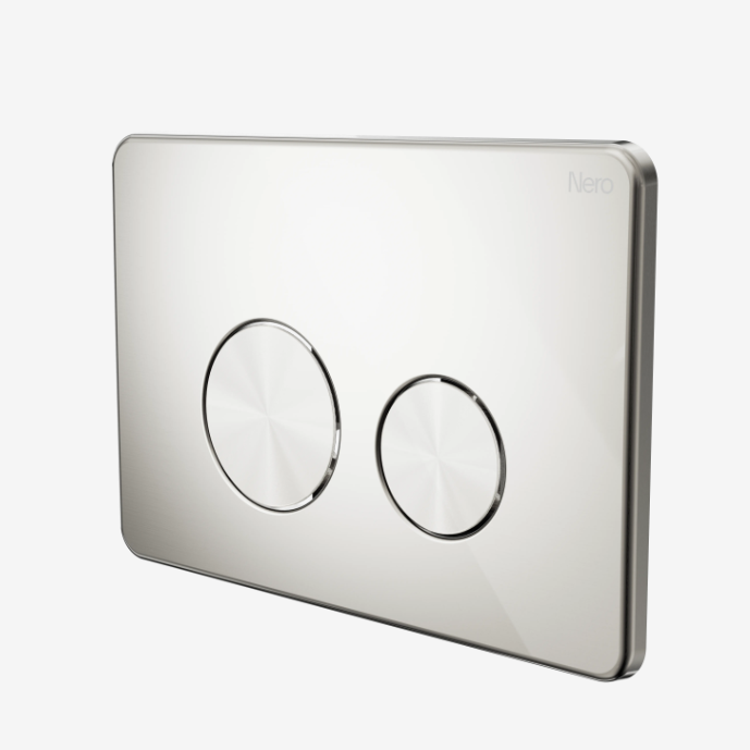 In Wall Toilet Push Plate (Brushed Nickel)