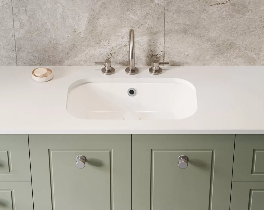 Timberline Bodhi Undercounter (Gloss White) with 3-piece basin set