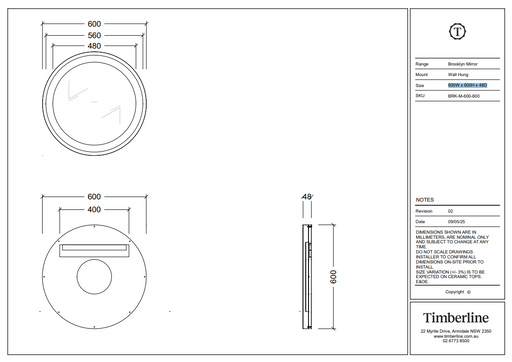 Product Specification Information