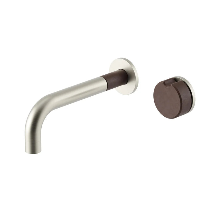 Meir X Nood Co. Alchemy Series Progressive Wall Mixer Set (Brushed Nickel x Slate)