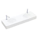 Fienza Encanto 1400 Solid Surface Wall Basin Double Bowl (2 Tapholes)