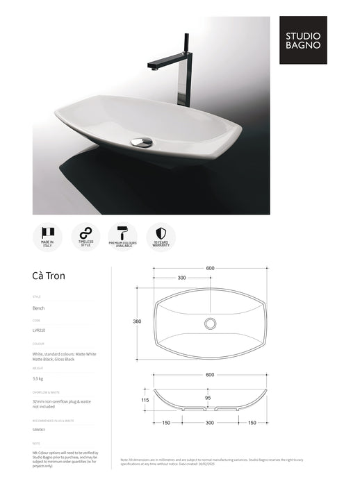 Ca'tron Above Counter Basin