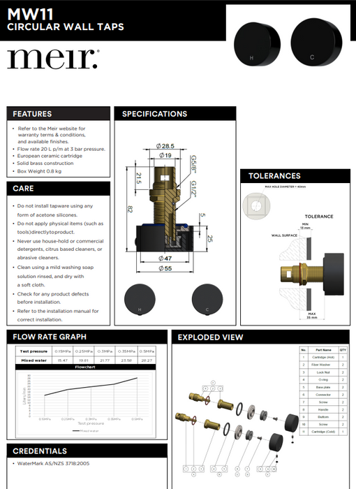 Product Specification Information