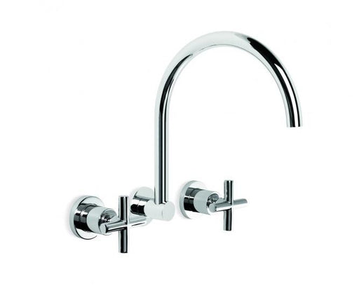 City Plus Wall Bath/Basin Set with Swivel Spout (Chrome)