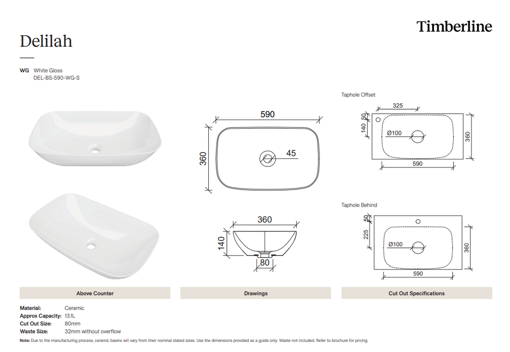 Product Specification Information