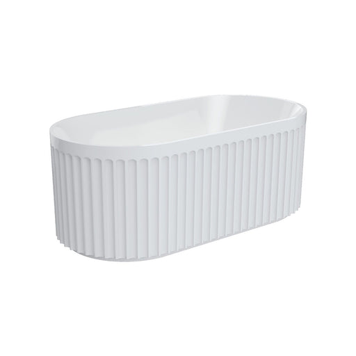 Fienza Eleanor Fluted Freestanding Acrylic Bath (1500mm)