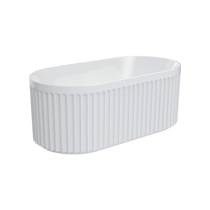 Fienza Eleanor Fluted Freestanding Acrylic Bath (1500mm)