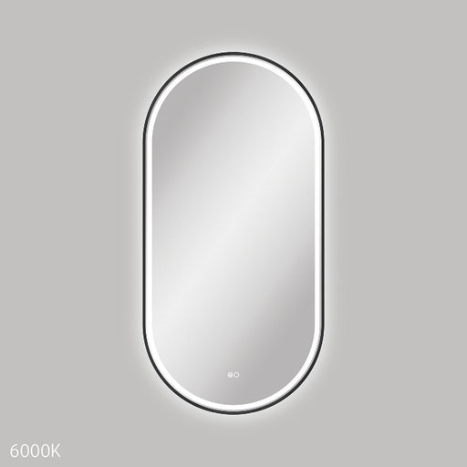 Fienza Empire LED Framed Mirror 600 x 1200mm (Matte Black)