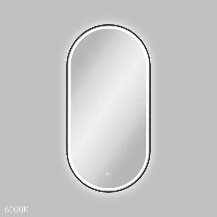 Fienza Empire LED Framed Mirror 600 x 1200mm (Matte Black)