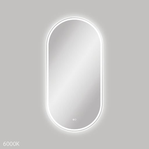 Fienza Empire LED Framed Mirror 600 x 1200mm (Matte White)