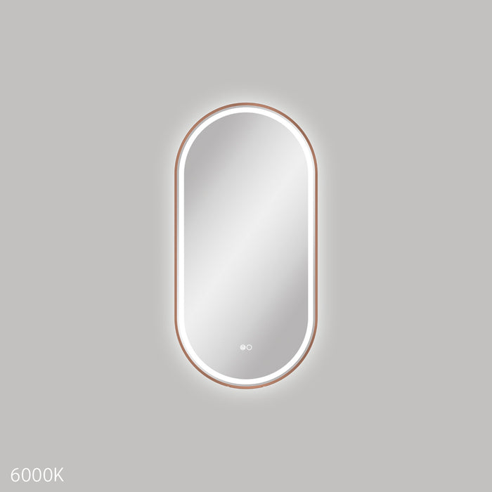 Fienza Empire LED Framed Mirror 450 x 900mm (Brushed Copper)
