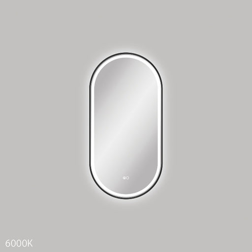 Fienza Empire LED Framed Mirror 450 x 900mm (Matte Black)