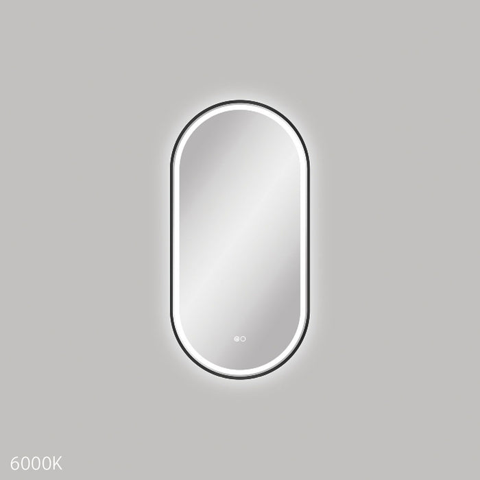 Fienza Empire LED Framed Mirror 450 x 900mm (Matte Black)