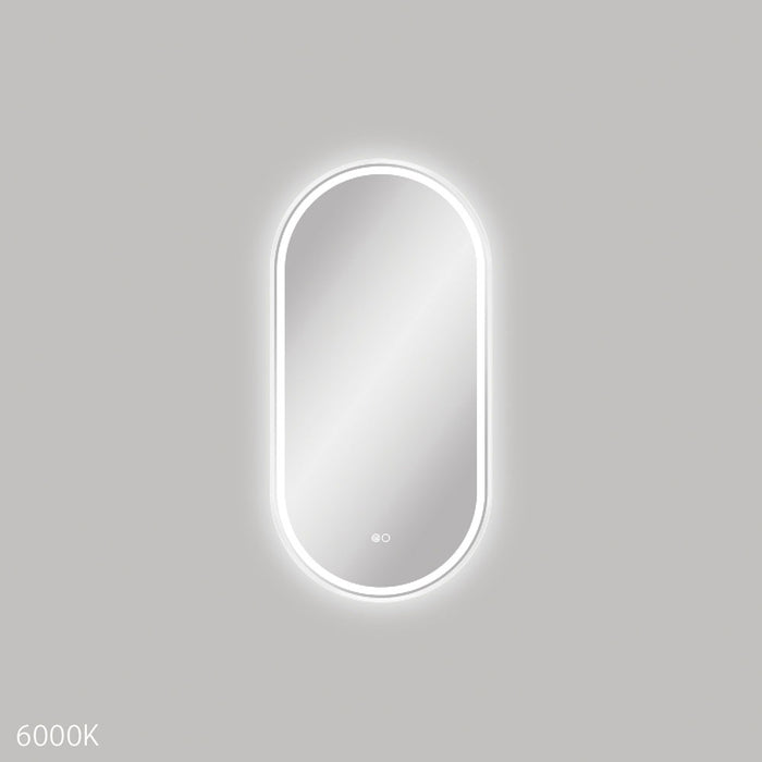 Fienza Empire LED Framed Mirror 450 x 900mm (Matte White)