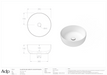 Glam Round Above Counter Basin Matte Pearl Specs