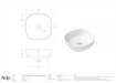 Glam Square Above Counter Basin GW Specs