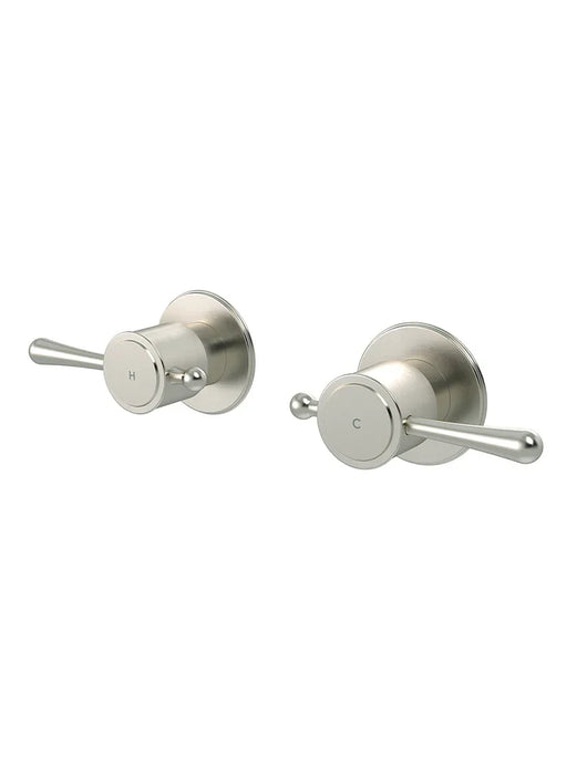 Harrington Quarter Turn Wall Tap Set (Brushed Nickel)