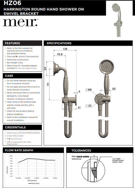 Product Specification Information