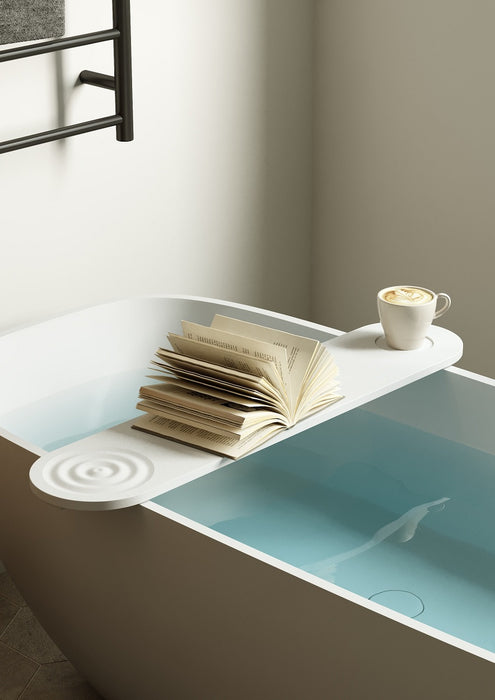 Enjoy a book and a cup for your perfect bath