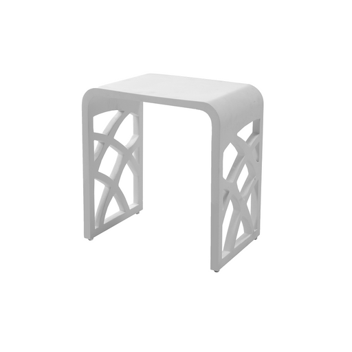 Ivy Shower Stool in White