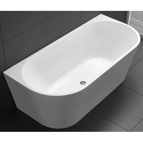 Kiato Gloss White 1700mm Wall Faced Freestanding Bath | Millennium