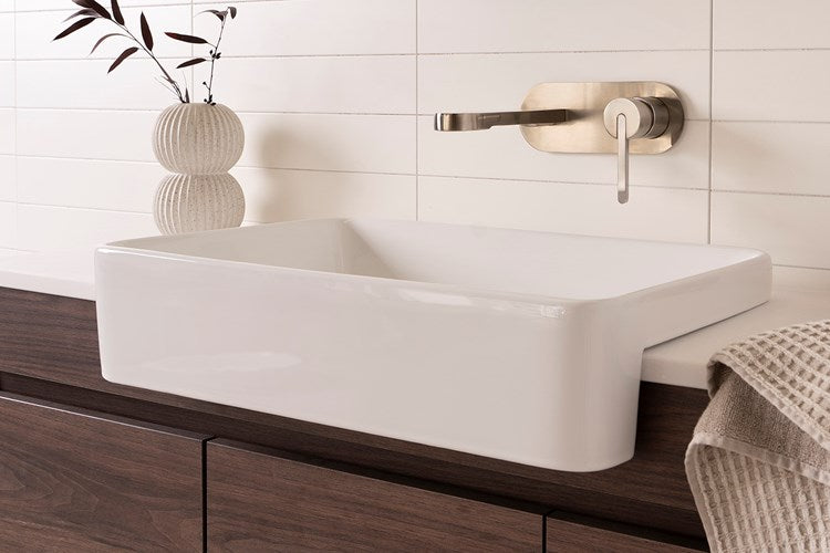 Lino Semi-Recessed Basin Gloss White