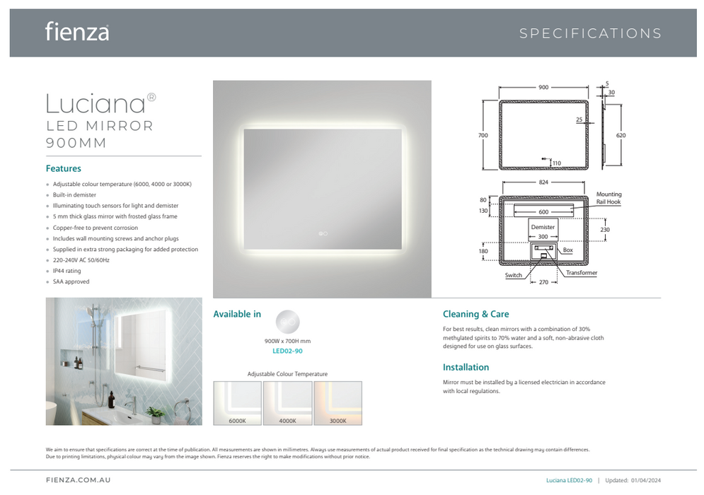 Product Specification Information