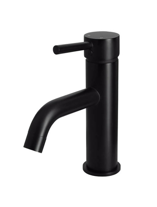 Round Basin Mixer Curved (Matte Black)