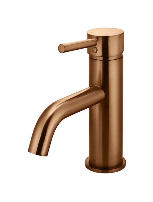 Round Basin Mixer Curved (Lustre Bronze)
