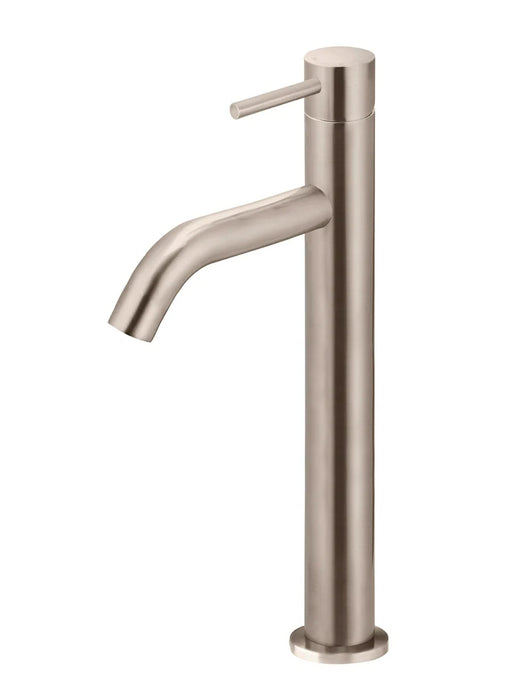 Piccola Tall Basin Mixer Tap with 130mm Spout (Champagne)